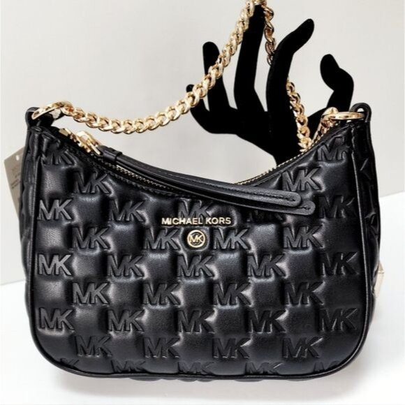 MICHAEL KORS Jet Set Charm Small Chain Quilted Puffer Pouchette Shoulder… - Picture 1 of 11